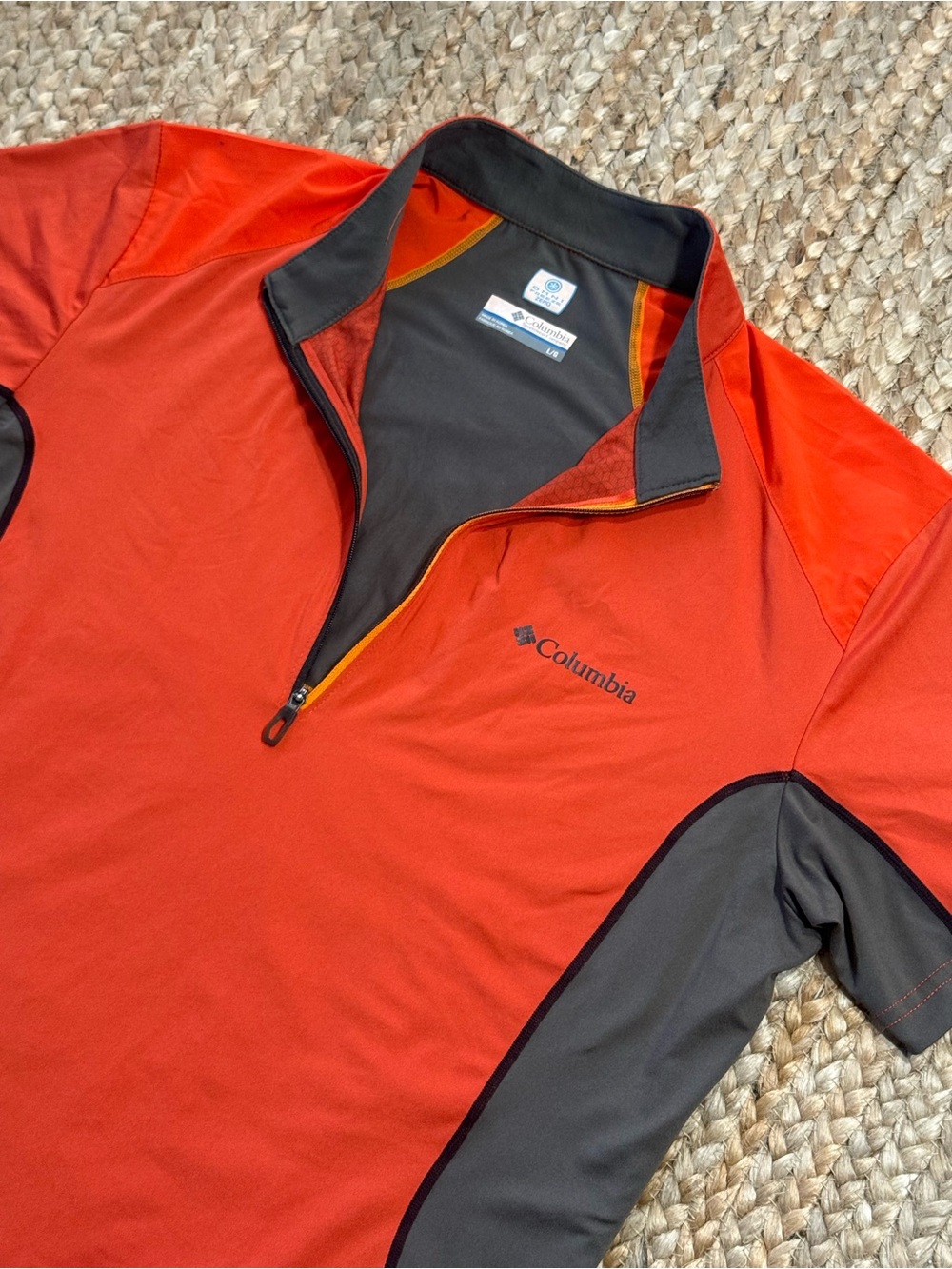Columbia | Orange and Charcoal Quarter-Zip Omni Freeze Pullover